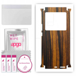apgo Protective Skin Sticker for the back+sides compatible with Vivo X80 Pro, Full Wrap Film, Foil, Vinyl - Pattern Tigerwood
