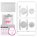 apgo Protective Skin Sticker for the back+sides compatible with Apple AirTag, Full Wrap Film, Foil, Vinyl - Pattern White Marble