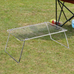 Kokkupandud l&otilde;kkegrill gaasiga BBQ kuivatamine r&ouml;stimisrest k&uuml;psetusrest Telkimine