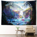 Multifilm Unistus Lootos Gobel&auml;&auml;n Seinale Rippuv Kawayi Maastik Hipi Tapies Lihtne T&uuml;drukute &Uuml;hiselamu Kodu Dekoratsioon 95x70CM