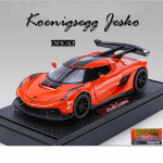 1/32 Scale Koenigsegg Jesko tsingisulamist mudelauto, valguse, heli ja tagasit&otilde;mmatava survevaluga m&auml;nguasjad Kingitused Kollektsioonid Kaunistused poistele 1/32-Size:15*6*4cm,Window oranž