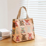 Tr&uuml;kitud l&otilde;unakott naistele t&uuml;drukutele, suure mahutavusega t&ouml;&ouml;tamiseks toidukonteinerite kotid kaasaskantavad l&otilde;uendist reisipikniku l&otilde;unakotid M