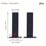 2 tk 5 mm paksendatud raudseina kolmnurkklambrid, seinariiulile seinale kinnitatav vahesein, vastupidav tugiriiul, maal&auml;hedane t&ouml;&ouml;stuslik riiuliklamber 8 inch