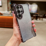 L&auml;bipaistev s&auml;delev &uuml;leminekuga telefoni&uuml;mbris Samsung S24 Ultra S23 FE S22 Plus A55 A54 A35 A34 A25 A15 5G jaoks S&auml;delev ruudukujuline p&otilde;rutuskindel pehme TPU &uuml;mbriskate Samsung S24 must