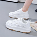 V&auml;ikesed valged kingad Naiste kevad- ja s&uuml;gise uued k&otilde;ik sobivad muffin Paksu tallaga k&otilde;rgendatud vabaaja spordijalatsid Naiste kingad uisukingad 35