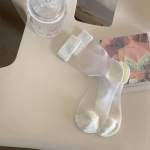 &Uuml;li&otilde;hukesed l&auml;bipaistvad kristallist siidist sokid Naiste moed Suvised Harajuku Crew Sokid Retro lilledega t&auml;navar&otilde;ivad Elastsed pikad sokid