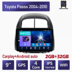 Android 2 Din auto multimeediumipleier Toyota Passo 2004-2010 jaoks Daihatsu Boon Sirion Subaru peaseade Stereo Carplay GPS-navigatsioon BT WIFI 4+64GB 2+32GB