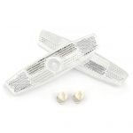 2 tk Jalgratta Hoiatushelkurid Suurendatud N&auml;htavus Universaalne Lihtne Paigaldus Jalgratta Ratta Velje Helkur MTB Maantee Kodarivalgustid Tarvikud valge