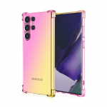 L&auml;bipaistev armas gradiendiga telefoni&uuml;mbris, &otilde;huke kriimustusvastane painduv TPU kate, p&otilde;rutuskindel kaitse&uuml;mbris Samsung Galaxy S22 5G S23 FE S24 Ultra S23+ jaoks Samsung Galaxy S23 FE 5G roosa/kuld