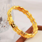 Gold Color Boutique Rich Bamboo Elastic &uuml;likerge k&auml;ev&otilde;ru Mood Lihtne Uus Pulma Naiste Kingitus Luksuslik. one size kuld