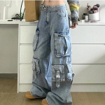 Naiste teksap&uuml;ksid Ameerika t&auml;navastiilis kottis p&uuml;ksid Naiste sinine mitme taskuga laia s&auml;&auml;rega teksad naistele XL sinine