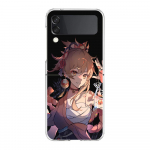 Genshin Impact Baizhu L&auml;bipaistev Telefoni&uuml;mbris Samsung Galaxy Z Flip 4 5 jaoks L&auml;bipaistev K&otilde;rge K&otilde;vadusega PC Galaxy Z Flip 3 5 jaoks Kaas Galaxy Z Flip 5