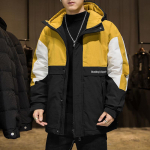 Puffer jope Meeste krae vabaaja t&auml;navar&otilde;ivad puuvillane polsterdatud paks soe mantel Kerge meeste t&auml;navariided M roheline