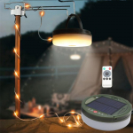 2-in-1 p&auml;ikeseenergia telkimise n&ouml;&ouml;rituled 8 režiimi v&auml;listingimustes kaasaskantavad tuled USB-laetav veekindel telkimislatern matkatelk hoov warm 100LED-1pc