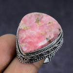 Rhodochrosite Gemstone 925 Sterling Silver gift Jewelry Ring Size 7 s9U54