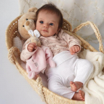 Realistlik 19-tolline 49 cm Reborn Baby Simulation nukk Pehmest puutetundlikust riidest keha Vasts&uuml;ndinu nukud Puhas k&auml;sitsi valmistatud maalimine Elus beebinukud lastele magamamineku m&auml;nguasi cloth body