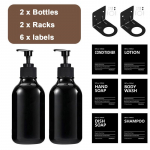 500 ml &scaron;ampooni ja palsami dosaator seinakinnitustega, siltidega, PET-seebi dosaatori pudelipump hotelli kodu vannitoa jaoks style 2