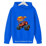 Blaze and The Monster Machines auto kapuutsiga laste Kawaii s&uuml;giss&auml;rk kapuutsiga vabaaja mugavad armsad lasteriided 110