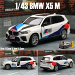1/43 BMW X5M maastur Sulamist Automudel Diecast Metallist Raja V&otilde;idus&otilde;idu S&otilde;idukid Automudeli Simulatsioon Kollektsioon Laste M&auml;nguasi Kingitus valge