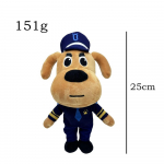 25CM Sheriff Labrador Plush m&auml;nguasi Anime koer Wolf Security Sergeant Labrador Plushie nukud T&auml;idisega figuur Plushe lastele J&otilde;ulukingid