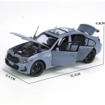 1/32 Skaala BMW 320i THE 3 2023 Sulamist Automudel Valatud Metallist M&auml;ngus&otilde;idukid Mudel Simulatsioon Heli ja Valgus Kollektsioon Poiss Laps M&auml;nguasi Kingitus hall v&auml;rv