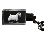 Sealyham Terrier, Welsh Border Terrier, Cowley Terrier - Crystal key ring with dog photo, illuminated key ring, unique gift by Art-Dog brand