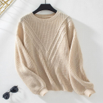 S&uuml;gistalvine vintage avara pikkade varrukatega &uuml;laosa &uuml;hev&auml;rviline pullover trikotaaž O-kaelusega kampsun S valge