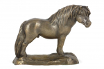 Shetland - horse figurine, horse silhouette on wood, prestigious award in the Art-Dog brand competition