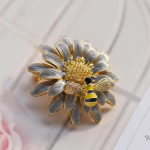 V&auml;rviline Bee Little Daisy pross Retro p&auml;evalillekunst prossid Naiste r&otilde;ivamanused sinine