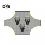 Jalgpalliv&auml;ravav&otilde;rk skooritsoonidega, kaasaskantav, kokkupandav, v&auml;litingimustes kasutatav jalgpalliv&auml;rav, sihtm&auml;rk treeningabivahend, jalgpalliv&otilde;rk tagahoovi jalgpallitreeninguteks M