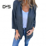 Naiste mantel, vaba sobivus, tavaline krae, pikkade varrukatega &uuml;laosa, &uuml;hev&auml;rviline, eest avatud v&auml;lisriided kevad-s&uuml;gis vabaajar&otilde;ivad XXXL aprikoosi