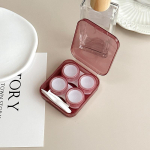 Beauty kontaktl&auml;&auml;tsede karp lilla v&auml;rvi kontaktl&auml;&auml;tsede &uuml;mbris kaasaskantav kontaktl&auml;&auml;tsede konteiner reisikomplekt &uuml;mbris hoiustamisobjektiivikarp 81*60*22mm