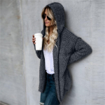 Naiste pikkade varrukatega kardigan, avara kampsuniga kapuuts, massiivne udune mantel vabaaja topid L