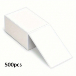 500 tk etikette, 10cm X 15cm/4 X 6 Otseselt termilised etiketid, Z-volditud saatmispakendi etiketid, Perforeeritud valged postietiketid 15 10CM valge