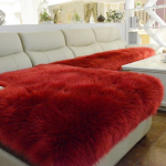 Uus diivanikate T&auml;iskattega talvine imitatsioon villane padi pikk pl&uuml;&uuml;s aken, paksendatud Euroopa libisemisvastased diivanimatid 80*80cm