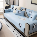 Elutoa libisemisvastane Panda tikitud diivanikate suvine j&auml;&auml; siidist diivanipadjakate libisemiskindel diivan 70X70cm 1pc beež