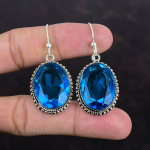 Tahulised &Scaron;veitsi sinise topaasi k&otilde;rvar&otilde;ngad Vanaaegsed v&auml;&auml;riskividega k&otilde;rvar&otilde;ngad 925 sterlingh&otilde;bedast k&otilde;rvar&otilde;ngad Antiiksed ehted K&auml;sitsi valmistatud k&otilde;rvar&otilde;ngad Kihlumiskingitused