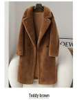 Haining Shearling fliisist kaisukaru lambanahast mantel S