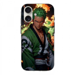 Coque Iphone 16 One piece Zoro manga anime 3D art