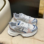 Naiste tennised 2024 Uued Naiste Hingavad V&otilde;rk Vabaaja Jalatsid Naiste Platvorm Paelkinnitusega Vulkaniseeritud Jalatsid Zapatos De Mujer 35 roosa