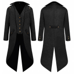 Gooti keskaegne frakk jakk Halloweeni meeste kost&uuml;&uuml;mid, steampunk vintage Victorian Frock k&otilde;rge kraega mantel XXXXL valge
