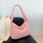 Talvise allatikandiga &otilde;lakott Moodne polsterdatud pelmeen, suure mahutavusega Crossbody kott 38x9x34cm roosa