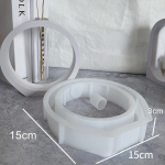 Kaarjas ristk&uuml;likukujuline &uuml;mmargune h&uuml;dropooniline kipsvorm Ebaregulaarne taimevaas silikoonvorm DIY h&uuml;dropooniline vaasivaiguvorm Kodukaunistus Rectangular