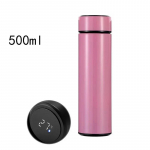 500ML Loov Nutikas LED Termospudel Temperatuurin&auml;idik Vaakumkolbid Roostevabast Terasest Veepudel Termoskruus 500ML must