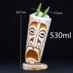 400ml Tiki Kruusid Kokteiliklaas &Otilde;lle Veinikruus Keraamilised Tiki Kruusid Kunst K&auml;sit&ouml;&ouml; Loovad Hawaii Kruusid send as picture