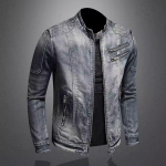 2024 S&uuml;gis Meeste &Uuml;hev&auml;rvilised Denim Joped Moodsad Mootorratta teksajakid Meestele Kitsa l&otilde;ikega Puuvillased Vabaaja Joped Cowboy &Uuml;ler&otilde;ivad 4XL