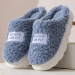 Uued Naised Meeste Paksu tallaga sussid Sisemajakingad naistele Talvised Platvorm L&uuml;kandid Soojad Kohevad Sussid Karusnahast Puuvillased Kingad Naistele 36-37 sinine