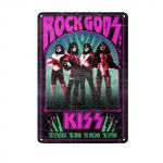 Klassika rokkb&auml;nd &ldquo;Kiss Revenge&rdquo; Vintage Art Metal Plakat Retro Man Cave Music Club Baar Pubi Kohvik Dekoratiivsed plaadid 20x30cm helekollane v&auml;rv