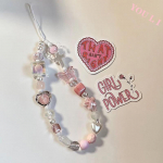 Korea armas v&otilde;luroosa liblikas armastuss&uuml;dame telefonikett iPhone'i t&uuml;drukule, naiste ehterihm, helmestega kaelapael, rippuvast n&ouml;&ouml;rist k&auml;ev&otilde;ru A1