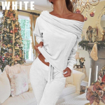 Naiste 2023. aasta uus s&uuml;gistalvine vabaaja 2-osaline Coral Velvet &otilde;lgadeta &uuml;laosa + p&uuml;kste &uuml;likond Jooksukost&uuml;&uuml;m hingav spordir&otilde;ivad jooga&uuml;likond 2XL